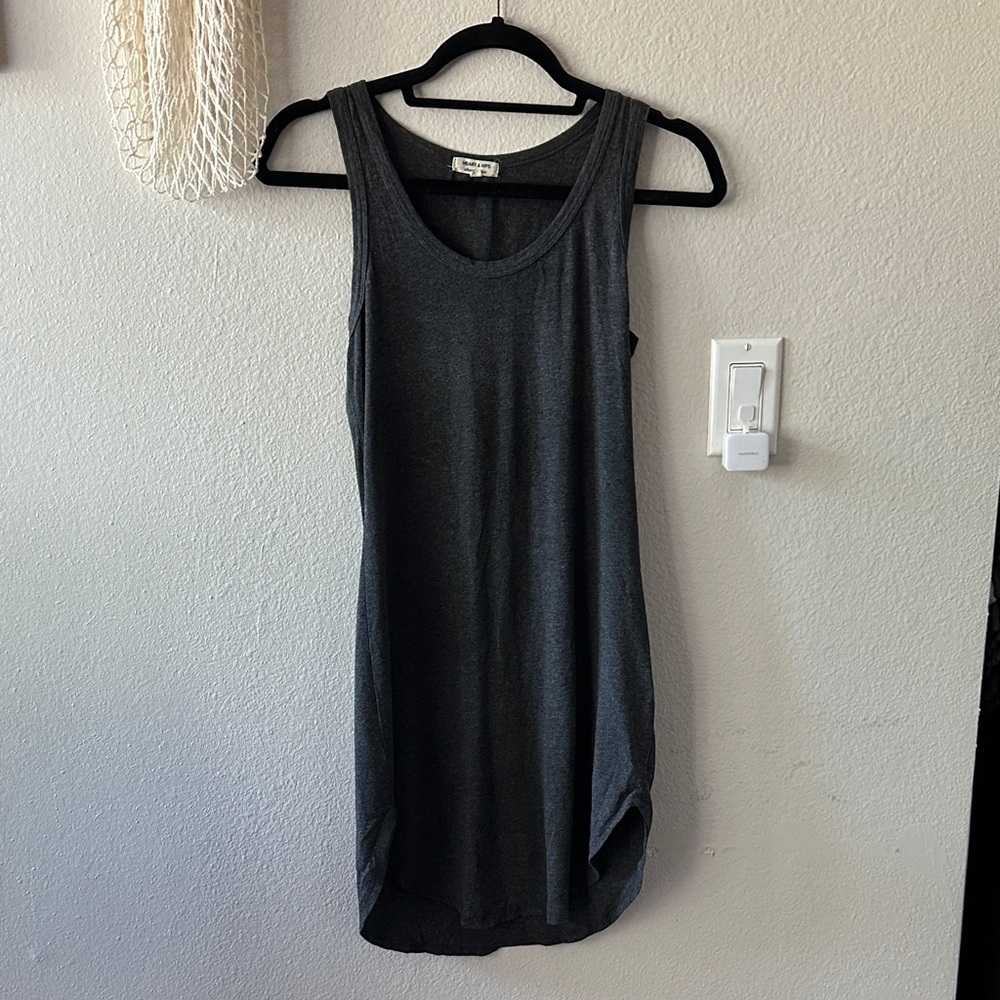 Charcoal Sleeveless Women's Midi Dress